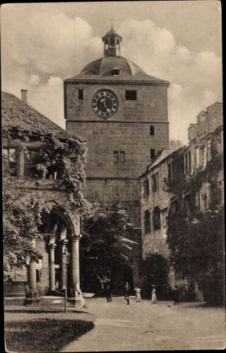 Carte postale Heidelberg am Neckar, cour du château, construction de riprechts, tour d'attente - 4028115 - Photo 1/2