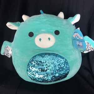 Miles the Teal Dragon Squishmallow 12 Plush Sequins Stuffed Animal Kelly Toy New | eBay