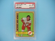 1972/73 O-PEE-CHEE NHL HOCKEY CARD #45 NICK LIBETT PSA 8 NM/MINT 72/73 OPC