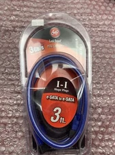 New Link Depot 3Gb/s I-I Shape Plugs e-SATA to e-SATA 3ft. ESATA-ESATA-3BU