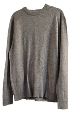 SmartWool Men's Heather Gray Sweater Sparwood Crew Merino Wool Blend Large