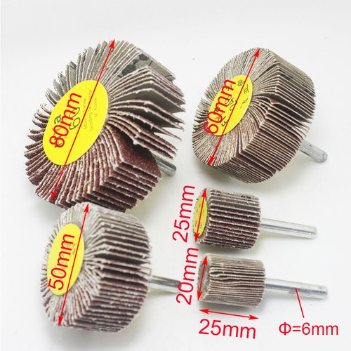 10pcs 20-80mm Sanding Flap Wheel Disc Abrasive Grinding Shank For Drill 80 Grit - Picture 4 of 12