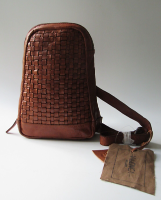 NWT VILENCA HOLLAND Cognac Woven Braided Leather Backpack Handbag New Amazon.com: VILENCA HOLLAND 12.5 Inch Genuine Leather  main image 2