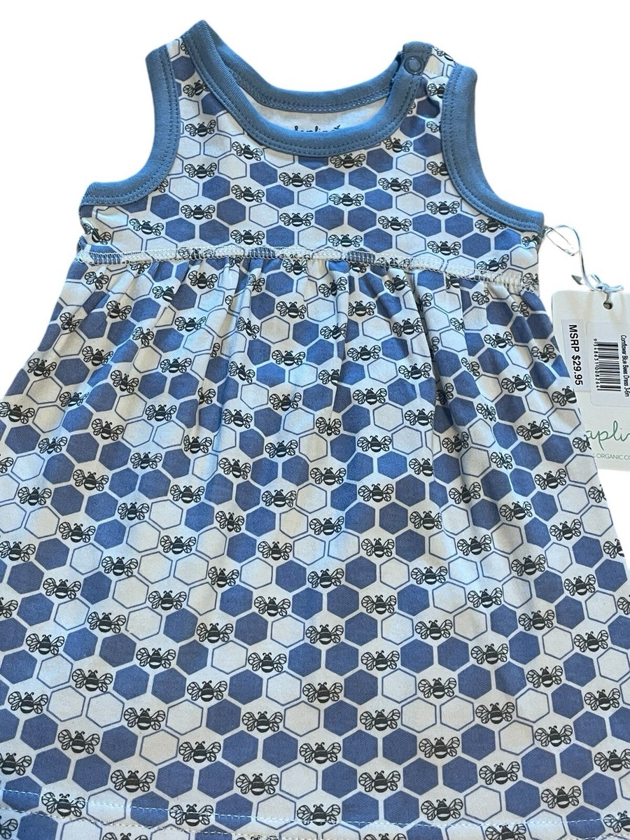 blue dress with bees Little Girls Cartoon Bees Design Long Sleeves Dress with Pockets –  Children's Territory a Unit of VIC&SI LLC main image 0