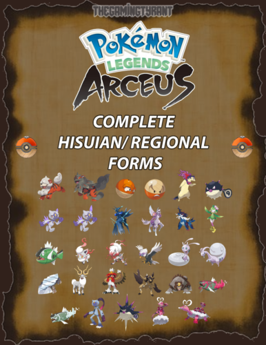 Pokémon Home Legends Arceus formulaires hisuiens/régionaux complets - Photo 1/1