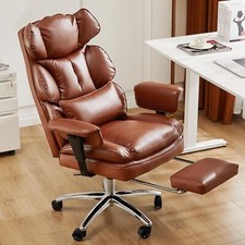 Executive Home Office Chair Reclining Big Chair with Footrest, Lumbar Support