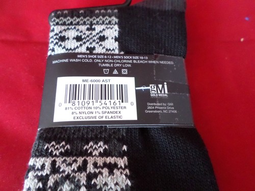 1 Pair Large Marc Ecko Cut & Sew Cotton Crew Socks 6-12 - Picture 6 of 7