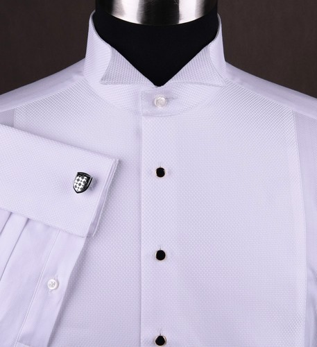White Tuxedo Shirt Wedding Formal 