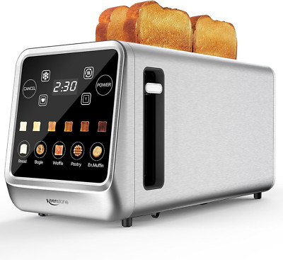 Smart 4-Slice Toaster with Touchscreen, Memory Function, Reheat & Defrost