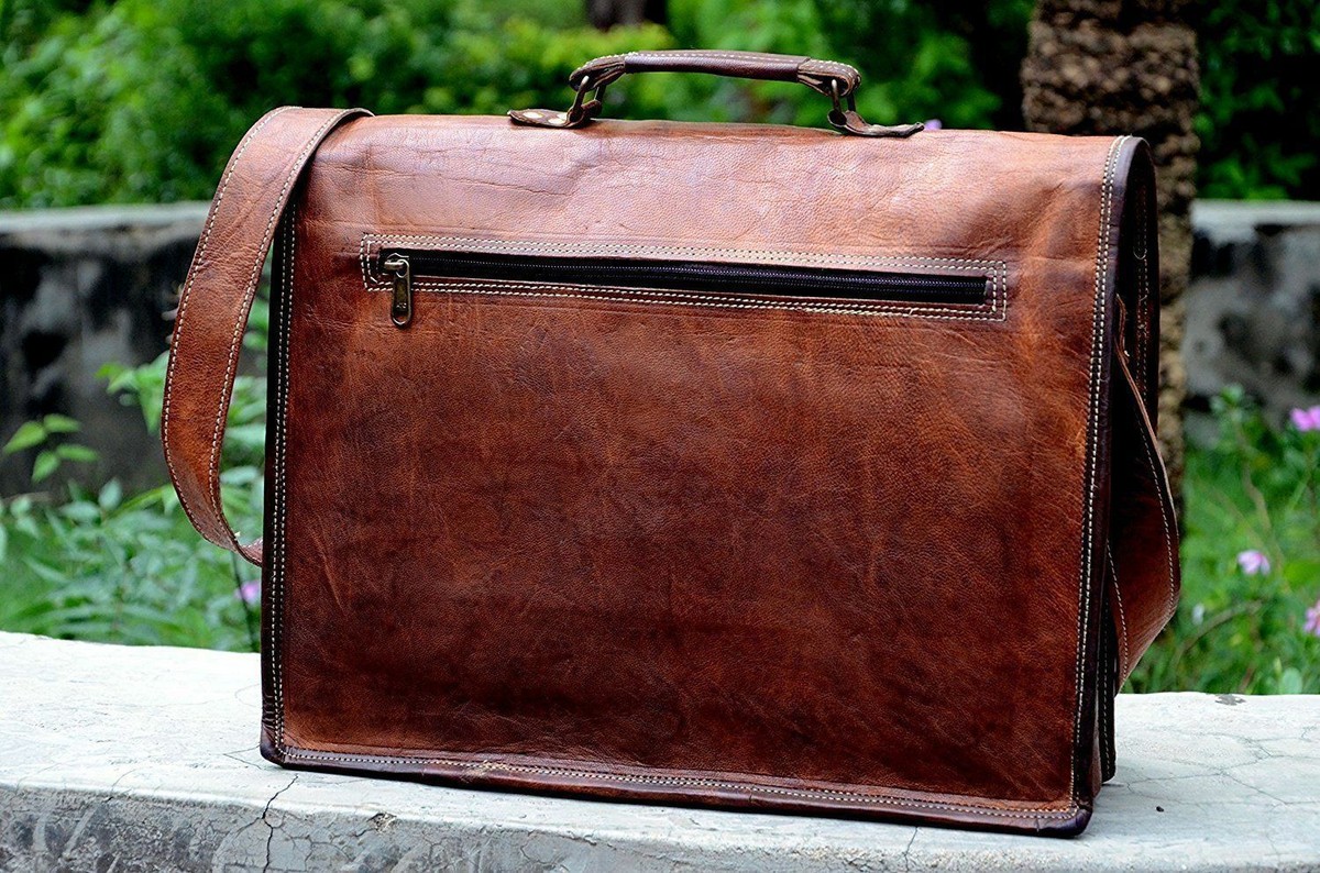 Borsa In Pelle Uomo Vintage – Tracolla Artigianale Marrone, Elegante E Casual