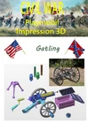 Custom compatible Playmobil ACW en 3D - 1 GATLING  à assembler et à peindre