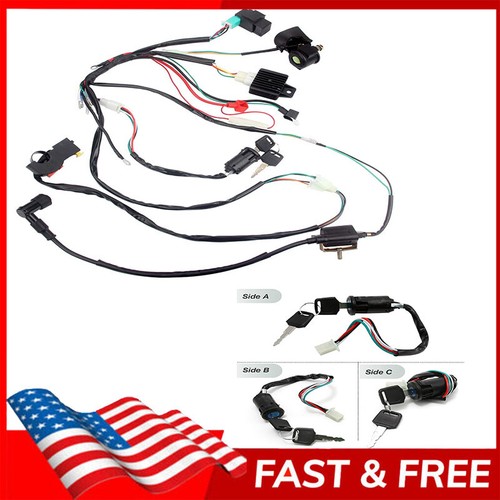 Electric Wire Harness Cdi Wiring Assembly Kit for 50/70/90/110cc/125cc Atv Quad