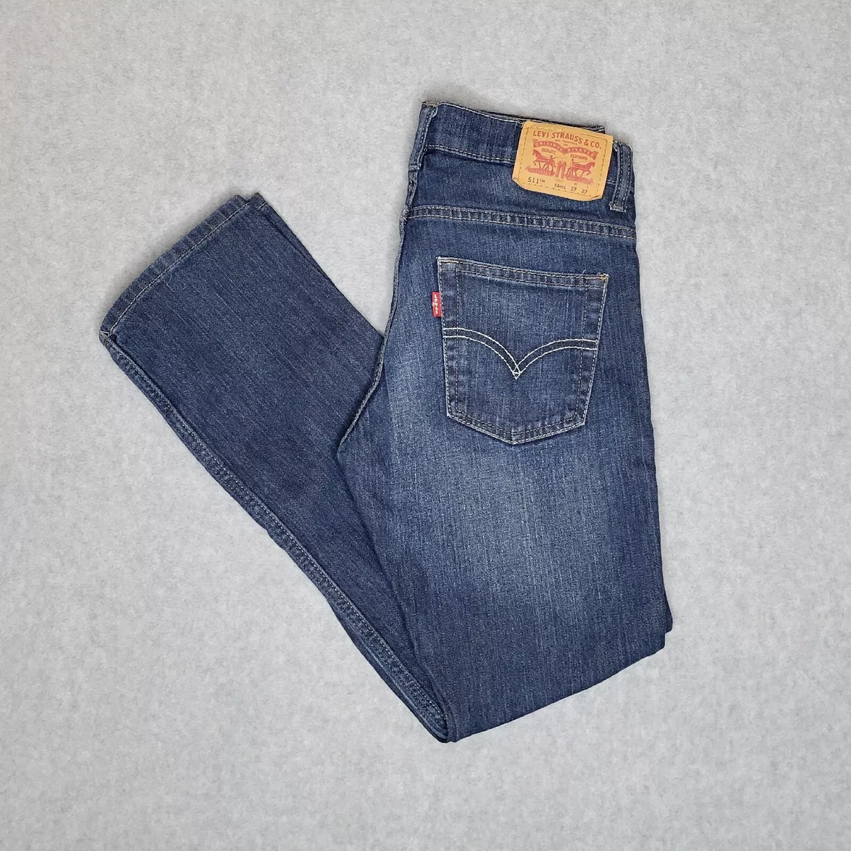 Levis 511 Jeans Youth 14 Regular Blue Slim Fit Boys Pants Straight Leg 27