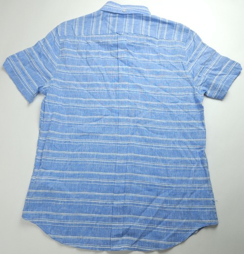 Neu mit Etikett Medium Ben Sherman SS geknöpftes Herrenhemd mod Passform Baumwolle Leinen UVP $ 69 - Bild 5 von 5