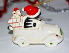 Vintage Kliban Santa Tabby CAT in Car w Gifts Christmas Ornament 1981 Volkswagen — photo 6