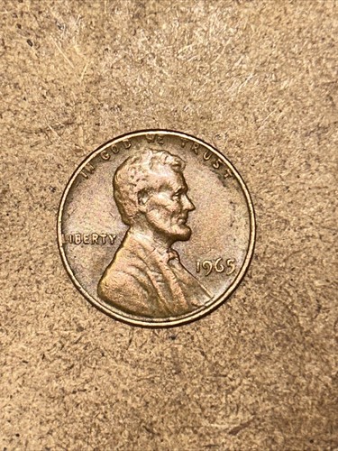 1965 Lincoln Penny No Mint Mark. RARE Error "L" & "WE TRUST" on rim