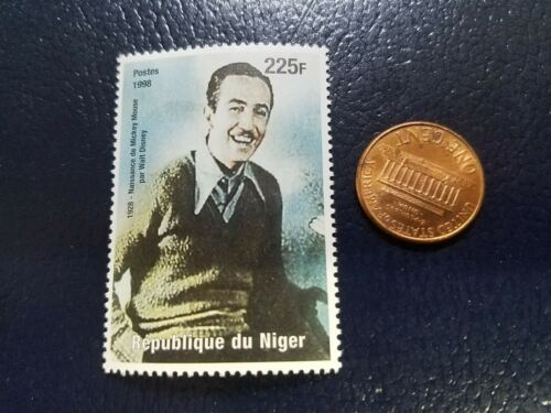 Walt Disney Entrepreneur Mickey Mouse 1998 Republique Du Niger Perforated Stamp - Picture 1 of 1