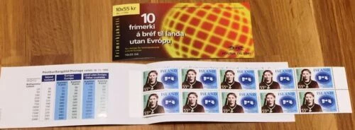 Celebrities Stamp Booklets Icelandic Stamps