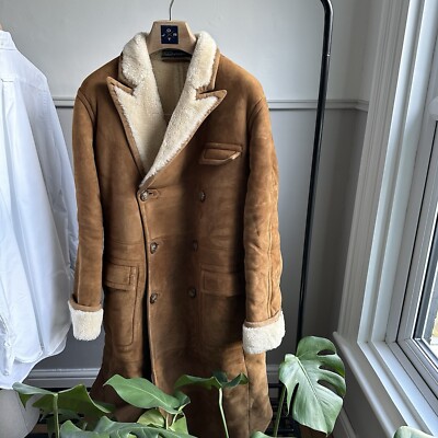 Polo Ralph Lauren Shearling Polo Coat Size 40R UK