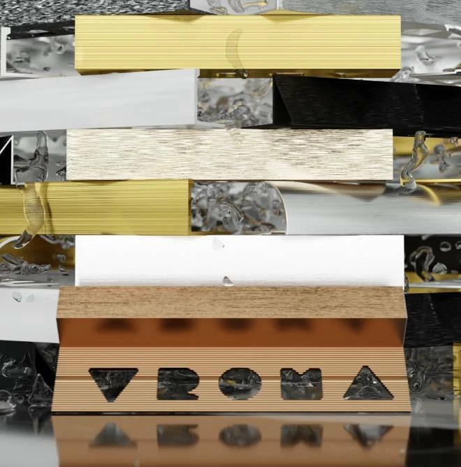 10X TILE TRIM SQUARE EDGE BOX SHAPE - ALUMINIUM - VROMA HEAVY DUTY - BOX of 10 - Image 2 of 4