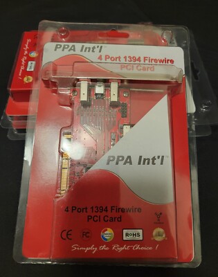 PPA Int'l 4 Port 1394 Firewall PCI Card