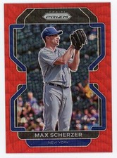 2022 Panini Prizm Max Scherzer Red Wave Prizm #243 #37/99 Mets