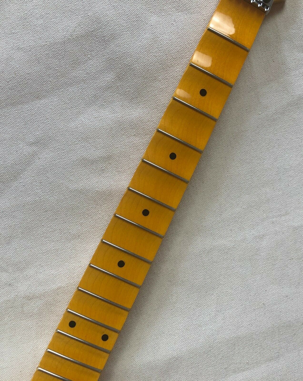 Maple 24 Fret Reverse big head Full scalloped Electric Guitar Neck