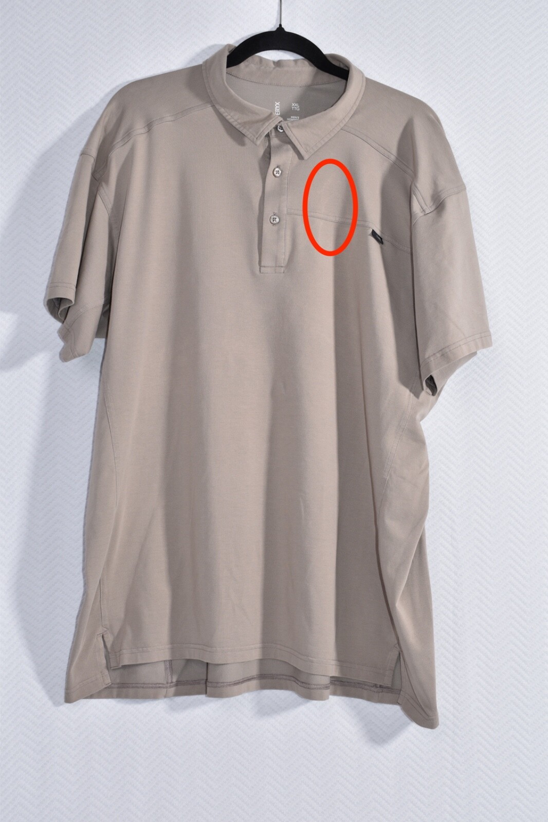 Arc'teryx Camicia Uomo XXL Beige Captive Polo Golf Performance Elasticizzata