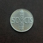 1966 SPANISH STATE 50 CENT COIN*74. S/C.(TEST)