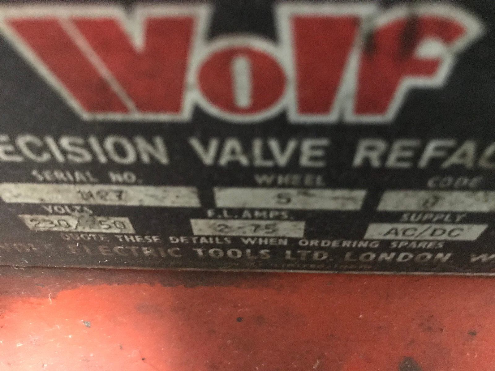 Wolf Valve Seat Grinder for refurbishment or parts VR5 5/8in eBay