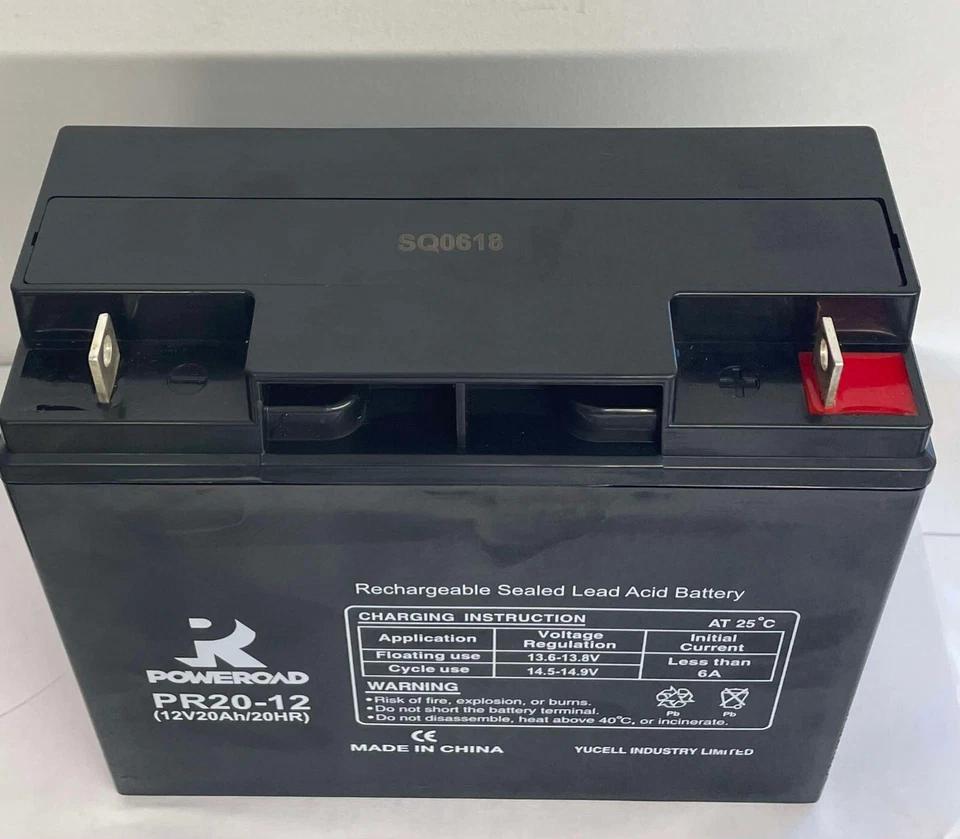 Batería Poweroad PR20-12 20ah 12v Sellada Plomo Ácido Batería Cuádruple Motocicleta - Imagen 2 de 3