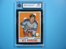 1970/71 O-PEE-CHEE NHL HOCKEY CARD #184 ROD SEILING KSA 10 GEM MINT 70/71 OPC