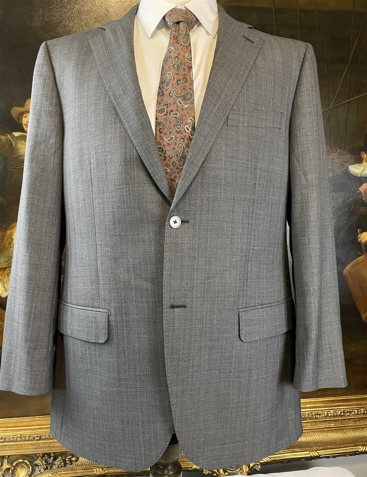 Blazer Luigi Bianchi Mantova 42L Vitale Barberis Canonico Super 130's Gris 2Btn Foto 2 de 4
