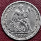 1889 Seated Liberty Dime 10c Better Grade XF #83757