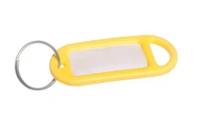 New 10 X Key Ring And Identity Tag Card Yellow - Onestopdiy - HD