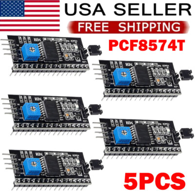 5x IIC I2C Serial Interface Module LCD Display 1602 2004 For Arduino PCF8574T
