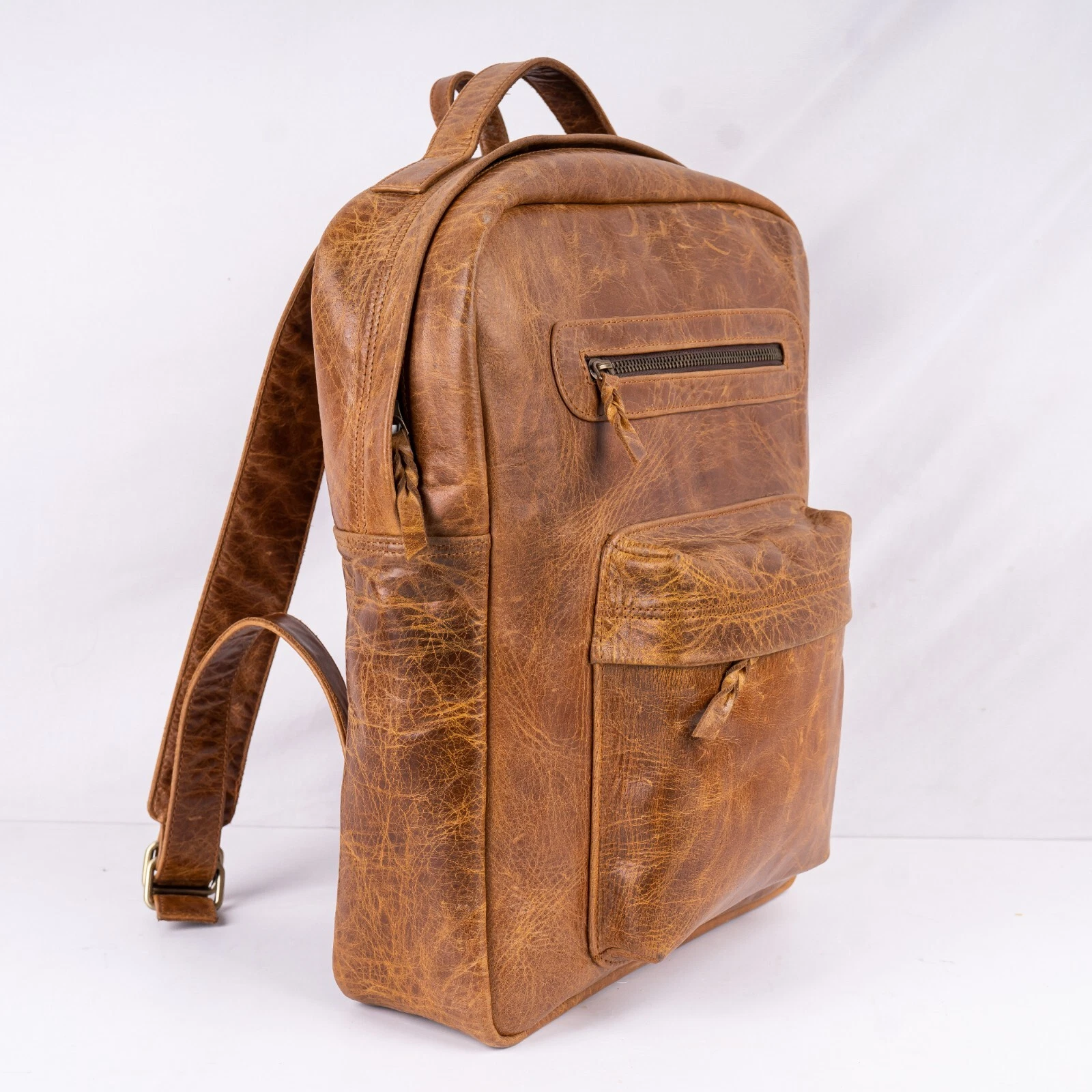 Premium Leather Office Backpack - Stylish & Functional Design, Leather Backpack
