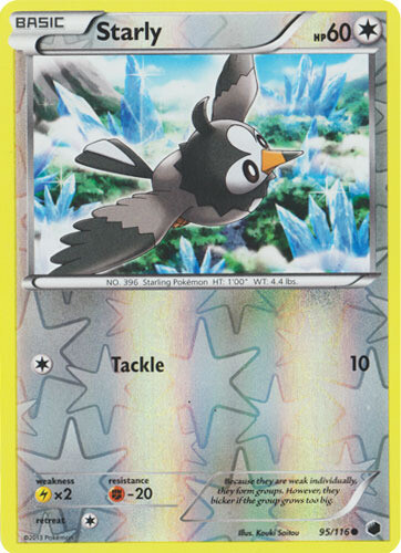 Pokemon - Starly - 95/116 - Common - Reverse Holo - Plasma Freeze - NM