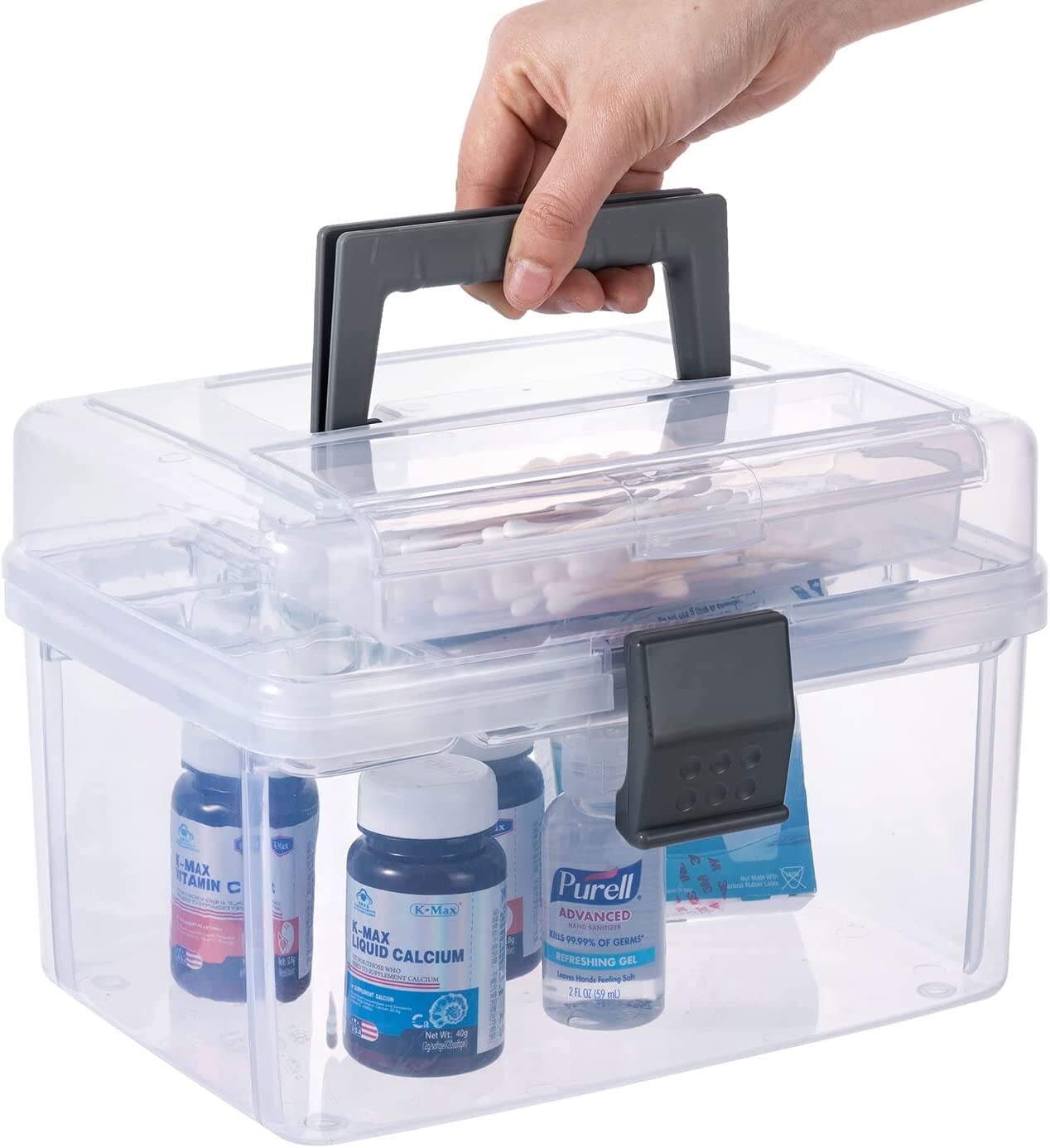 Clear Craft & Sewing Supplies Storage Box, Arts & Crafts Container  Organizer Box