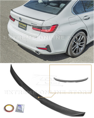 For 19-Up G20 BMW 3-Series | M3 Style CARBON FIBER Rear Trunk Lid Wing Spoiler