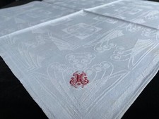 Entwurf von Prof. Peter Behrens  Baumwolldamast Tafelserviette  um  1905