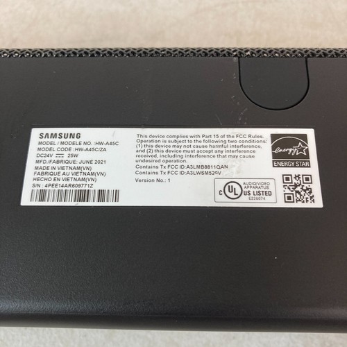 Samsung HW-A45C 2.1 Channel Soundbar with Dolby Audio Wireless Bluetooth - Picture 13 of 14