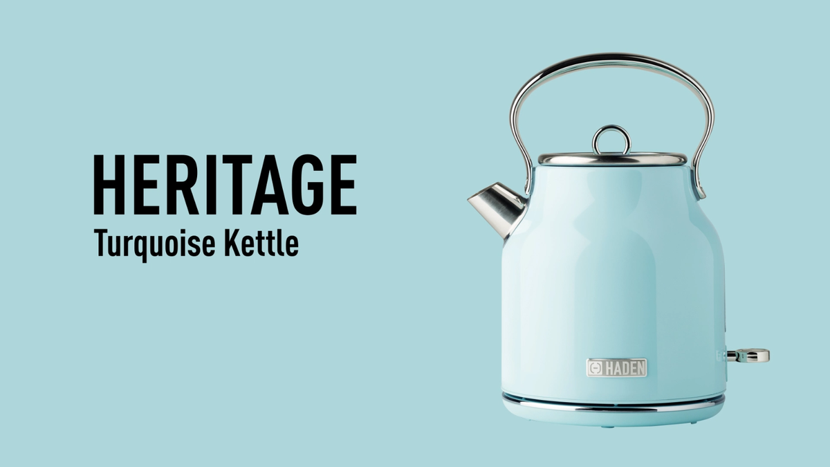 Haden Heritage Turquoise BPA Free Kettle Slice Wide Slot Toaster  Set