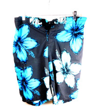 US Apparel Men's Multi Color Swim Shorts Lined, Elastic Waist w/Drawstring Sz M