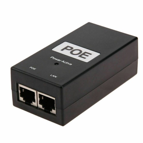 48V 0.5A 24W Desktop POE Power Injector Ethernet Adapter Überwachung CCTV DE - Bild 4 von 8