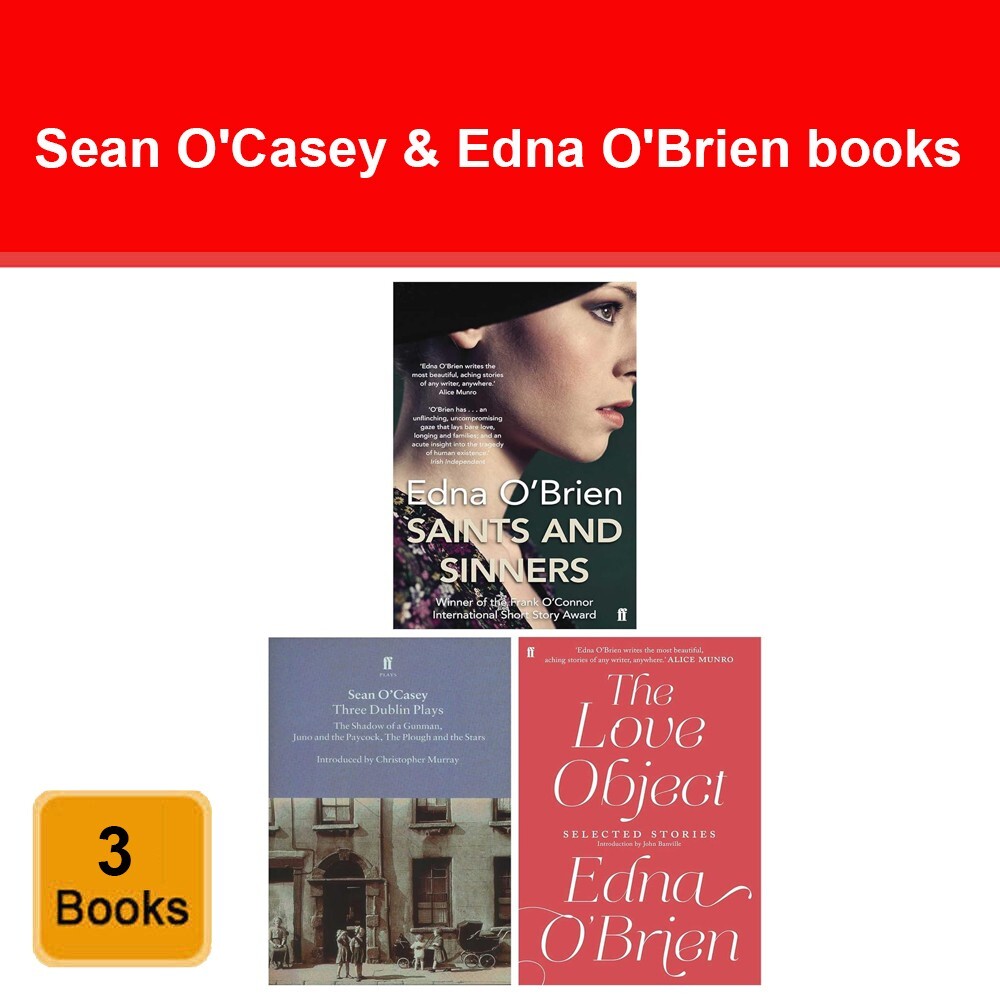 Sean O'Casey & Edna O'Brien Collection 2 Books Three Dublin Plays, Love Object