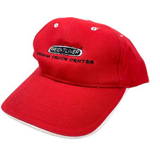 Y2K Freightliner Omaha Truck Center Embroidered Cotton Strapback Dad Hat Cap