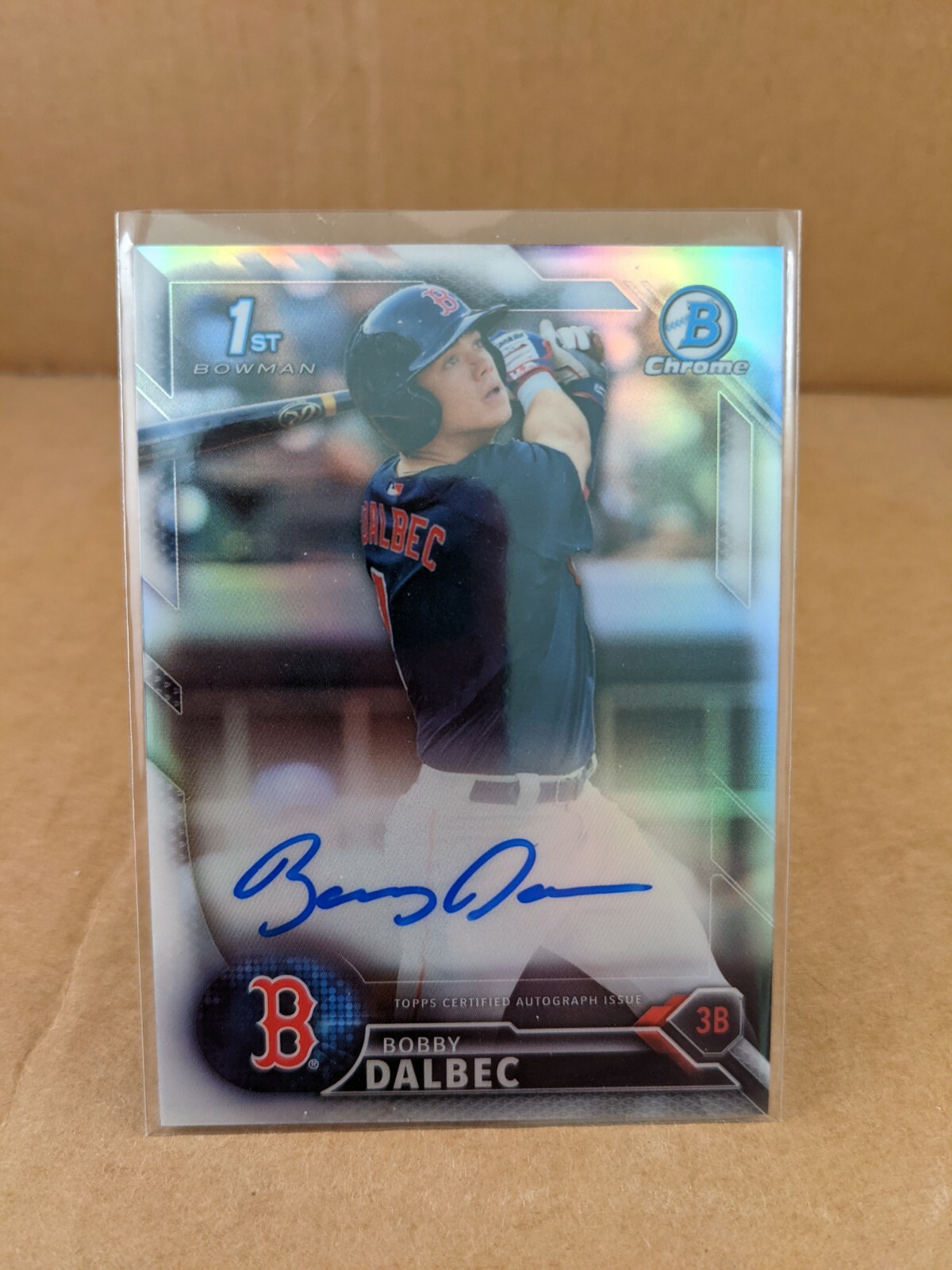 2016 Bowman Chrome Draft Refractor Auto, Bobby Dalbec, #/499