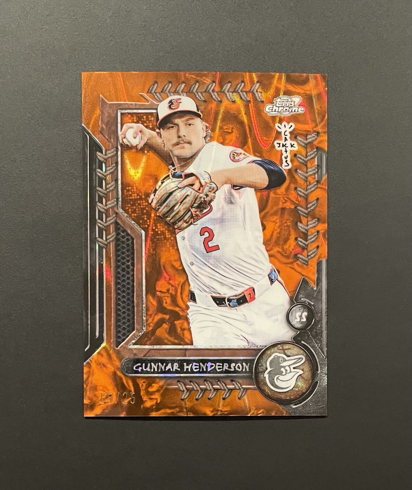 2024 Topps Chrome Cactus Jack Gunnar Henderson /25 Orange Color Match ROY