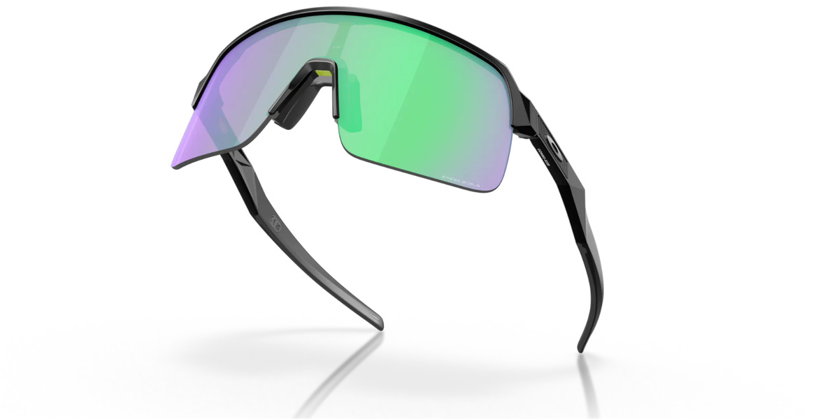 Oakley Sutro Lite Men's Polarized Rectangular Baseball Shield Sunglasses  (Matte Black/Prizm Road/Jade)